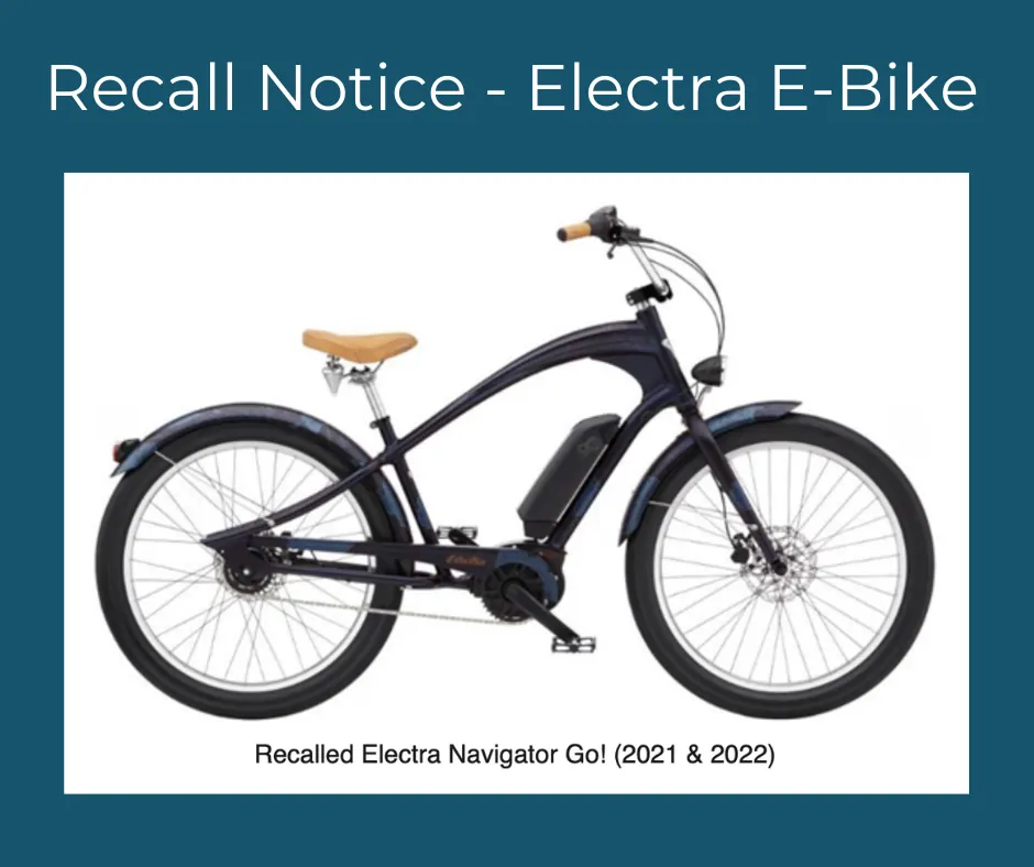 Recall Notice - Trek E-Bike website