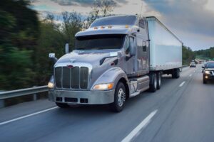semi truck on road