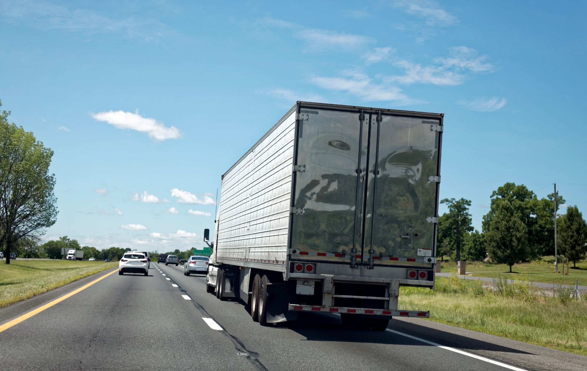 semi truck on highway